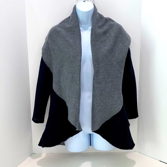 Anthropologie Drew Open Front Cardigan Black And Gray - Picture 1 of 8
